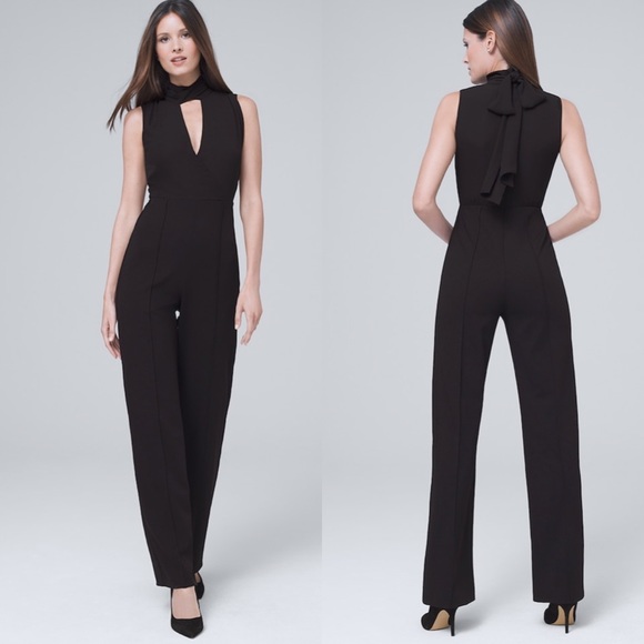 White House Black Market Pants - New White house black market TIE-DETAIL JUMPSUIT